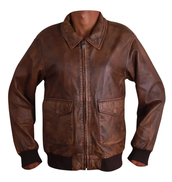Deep Coffee Brown Leather Jacket