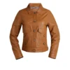 Amber Glow Women's Leather Jacket