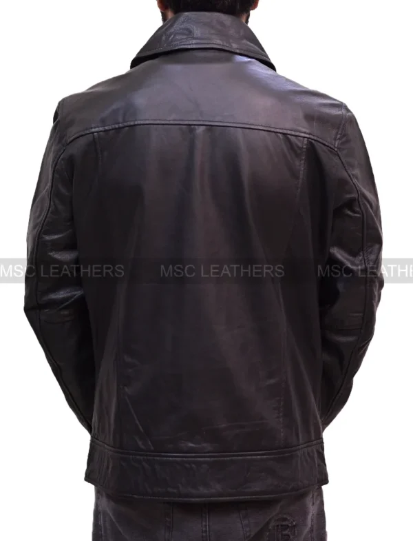 Elvis Presley Men's Trucker Black Classic Soft Retro Real Leather Fashion Jacket - Image 2