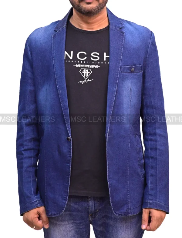 Casual Denim Blazer Jacket