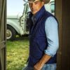 Yellowstone John Dutton Blue Quilted Vest - Image 2