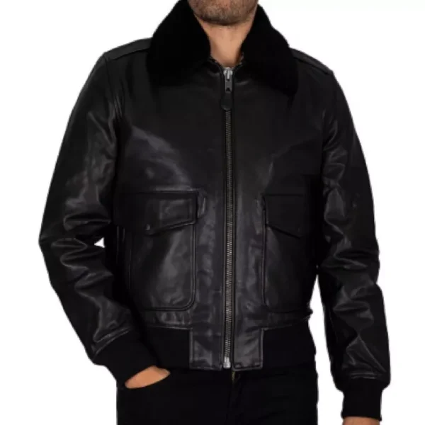 G-1 Aviator A-2 Leather Bomber Jacket for Men's