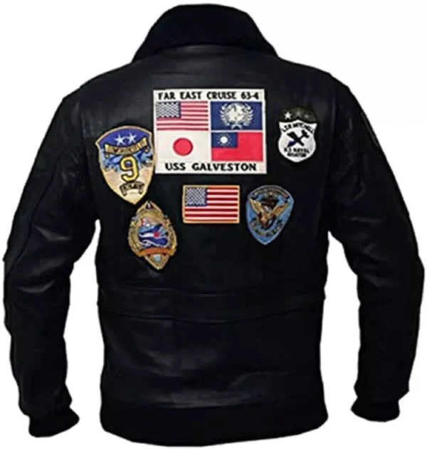 Tom Cruise Top Gun Pete Maverick Bomber Fur Leather (Faux Leather) Flying Flight Jacket For Men - Image 7