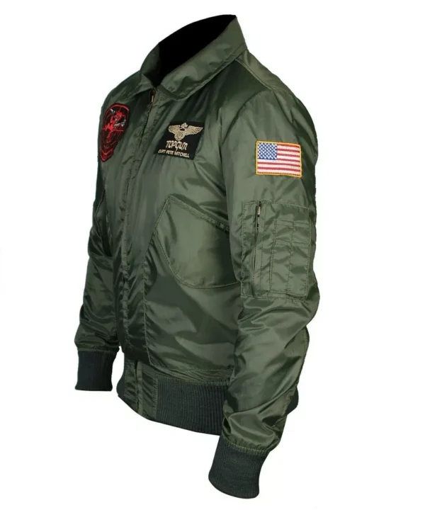 Tom Cruise Top Gun Maverick Flight Bomber Nylon Jacket - Image 3