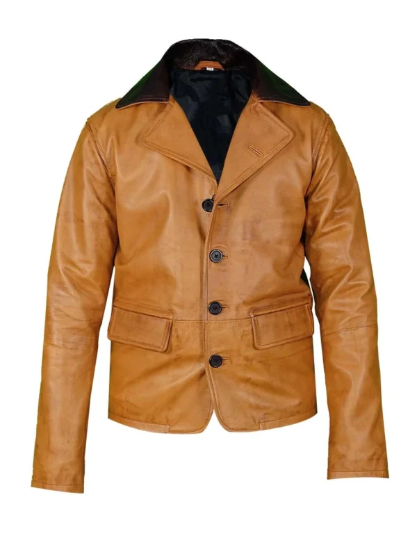 Men's Tan Brown Leather Jacket
